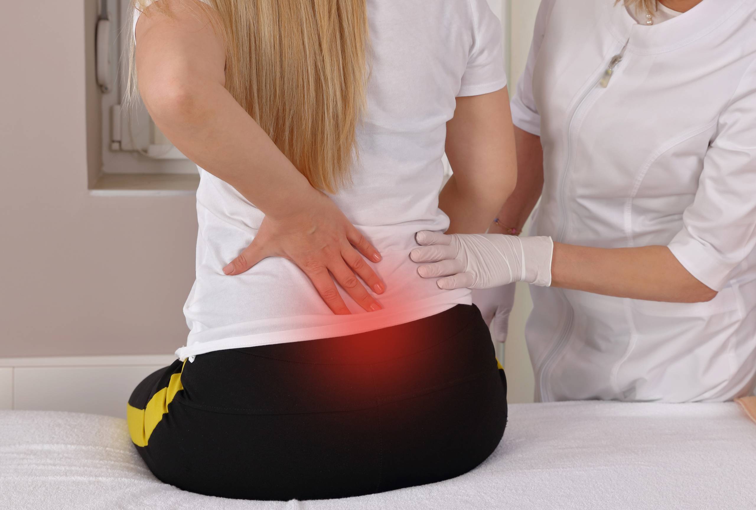 Back pain treatment session